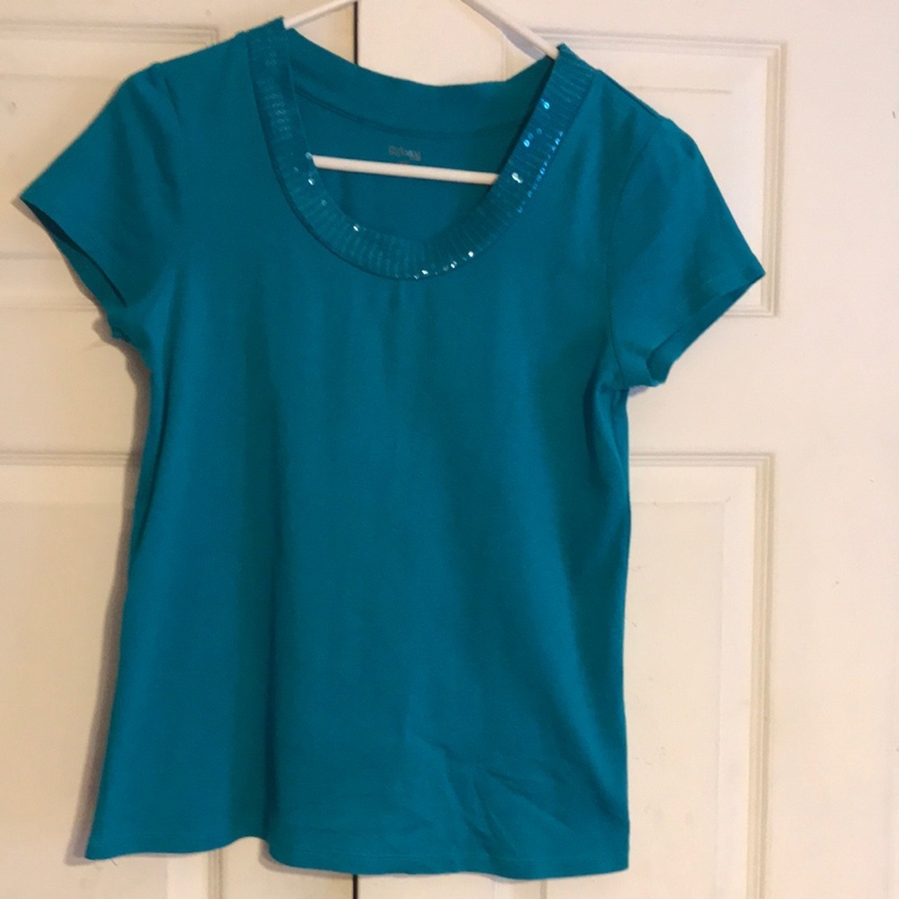 Women's Style&Co Top with Sequin Trim